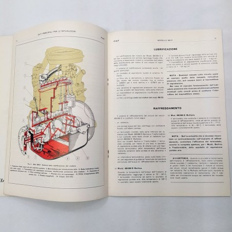 Fascicolo postale Dati per le riparazioni delle vetture Fiat 600D, 1969. Macchie