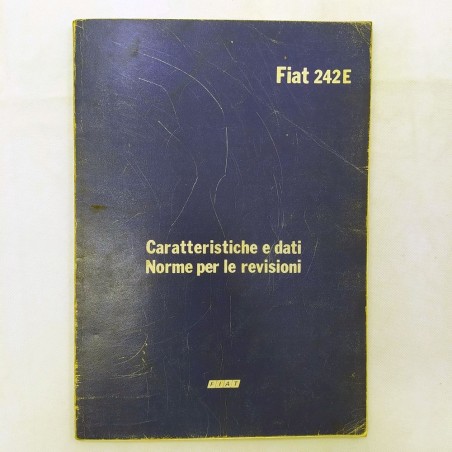 Caratteristiche e dati - Norme per le revisioni Fiat 242E. Sbiadito e graffiato