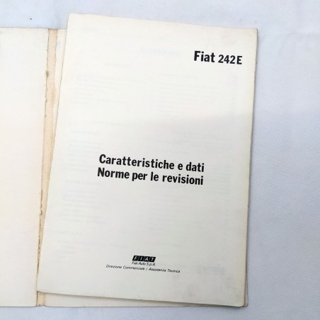 Caratteristiche e dati - Norme per le revisioni Fiat 242E. Sbiadito e graffiato