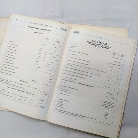 Caratteristiche e dati - Norme per le revisioni Fiat 242E. Sbiadito e graffiato