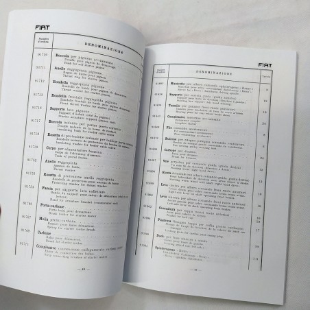 Catalogo parti di ricambio Fiat chassis 520, copia da originale1928. Buono
