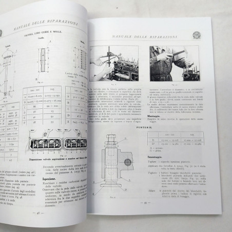 Fotocopie Manuale delle riparazioni vetture Fiat 520, 521, 525 e derivate, 1930