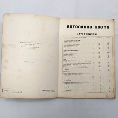 Caratteristiche e dati Norme per le revisioni autocarro Fiat 1100 TN tipo 217 N 2