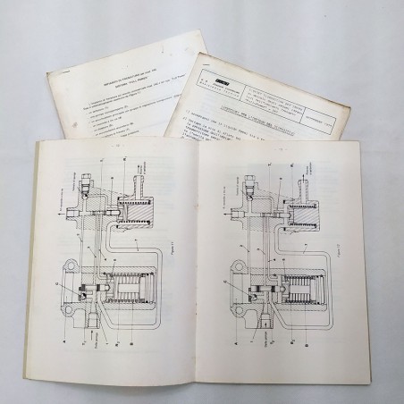 Libretto impianto frenante Fiat 242 Full power, comprese fotocopie 1975. Macchie