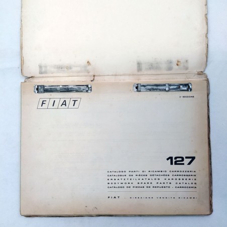 Catalogo parti di ricambio per carrozzeria Fiat 127, 1973. Vistosi strappi