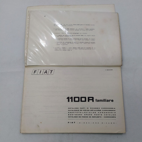 Catalogo parti di ricambio Fiat 1100R familiare, 1968. Polvere e sbucciature