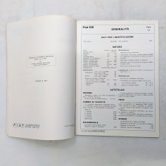 Dati per le riparazioni auto Fiat 126 in fascicolo postale, '72. Macchie 2