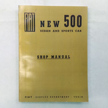 Copia Shop Manuale Fiat New 500 Sedan and sports car in inglese. Buono