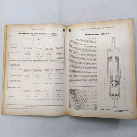 Caratteristiche e dati, norme per revisioni Fiat 1100-1100D, 1963. Sbucciature