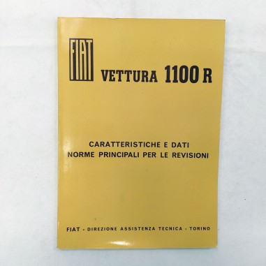 Caratteristiche e dati, norme per revisioni Fiat 1100R, 1966. Polvere