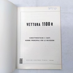 Caratteristiche e dati, norme per revisioni Fiat 1100R, 1966. Polvere 2