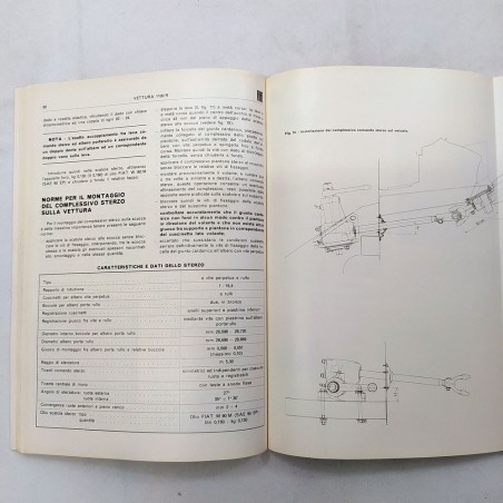 Caratteristiche e dati, norme per revisioni Fiat 1100R, 1966. Polvere