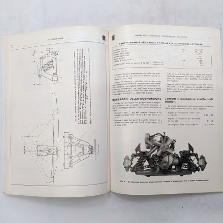 Caratteristiche e dati, norme per revisioni Fiat 1100R, 1966. Polvere