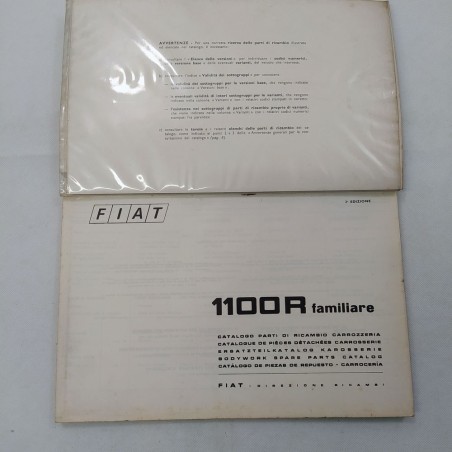Fiat 1100R familiare - Catalogo parti di ricambio, 1968. Polvere e macchie