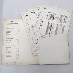 Fiat 241N Cartellina e schede con caratteristiche e dati, 1968. Mediocre 2