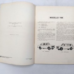 Dati per le riparazioni auto Fiat 1100 in fascicolo postale, '70. Macchie 2
