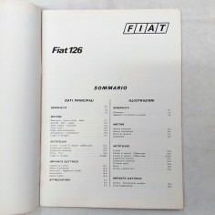 Auto Fiat 126 - Dati per le riparazioni in fascicolo postale, '72. Macchie 2