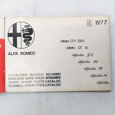 Alfa Romeo Catalogo rapido ricambi Alfetta 1977. Macchie diffuse 2