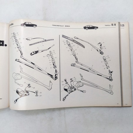 Alfa Romeo Catalogo rapido ricambi Alfetta 1977. Macchie diffuse