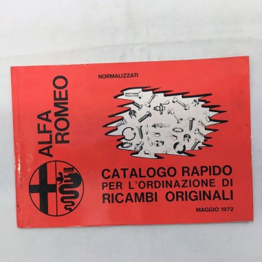 Alfa Romeo Catalogo di ricambi per l'ordinazione, 1972. Condizioni mediocri