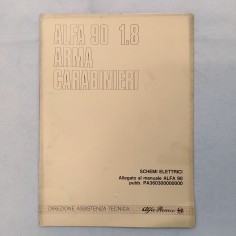 Schemi elettrici Alfa Romeo 90, 1.8 Arma Carabinieri, '85. Sbucciature e macchie