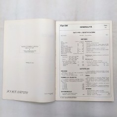 Fiat 126 - Dati per le riparazioni in fascicolo postale, '72. Ingiallimenti 2
