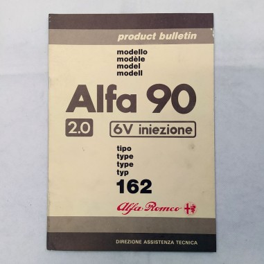 Alfa Romeo Product bulletin modelli Alfa 90 tipo 162, 1985. Macchie