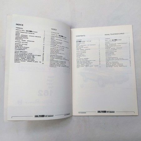 Alfa Romeo Product bulletin modelli Alfa 90 tipo 162, 1985. Macchie