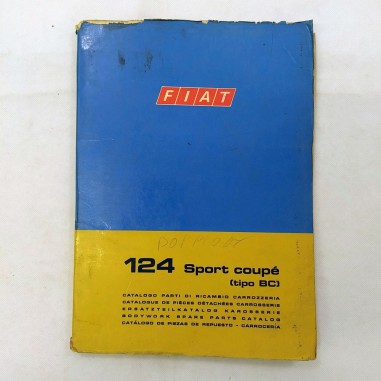 Fiat 124 Sport coupé Catalogo parti di ricambio, 1972. Macchie e segni a penna