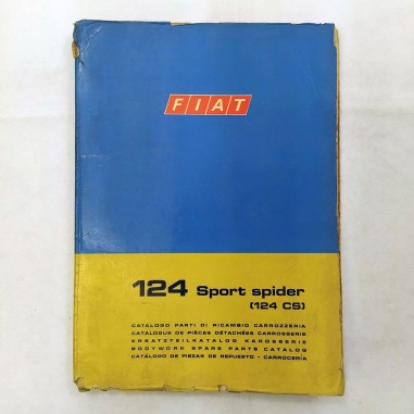 Fiat 124 Sport Spider Catalogo parti di ricambio, 1972. Condizioni mediocri