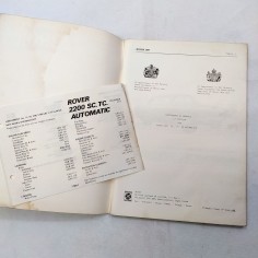 Supplemento al manuale d'officina Rover 2200, 1973. Macchie e aloni 2