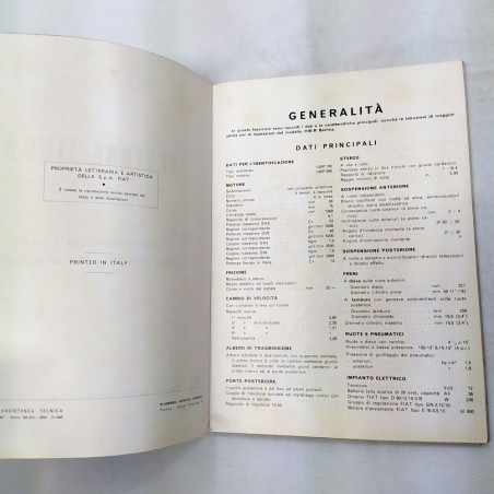 Caratteristiche e dati - Norme per revisioni Fiat 1100R, 1966. Mediocre