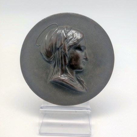 Medaglione Madonna in Bois Durci periodo Napoleone III XIX Secolo