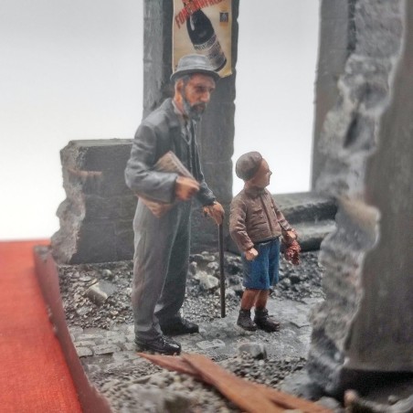 Diorama terrestre Tedeschi linea Gustav Montecassino 4/5/1944 calma piatta