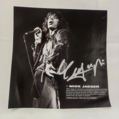 Ritaglio di rivista con Mick Jagger e autografo NON dell'artista 2