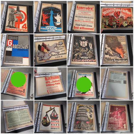 Blocco 52 locandine tedesche propaganda politica anni 30/40