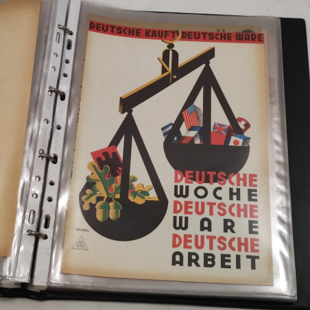 Blocco 52 locandine tedesche propaganda politica anni 30/40