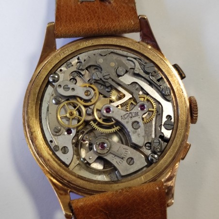 DIONIS cronografo orologio polso oro rosa anni 40 funzionante