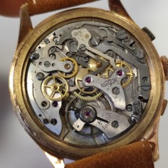 DIONIS cronografo orologio polso oro rosa anni 40 funzionante 2