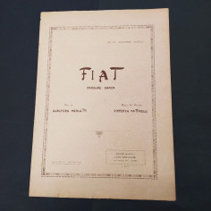 Spartito musicale FIAT Canzone Danza versi di Merlotti Musica Raffaelli 1930