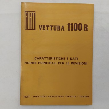 Vetture Fiat 1100R - Caratteristiche e dati, norme per revisioni, 1967. Polvere