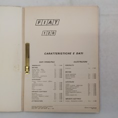 Fiat 128 Cartellina a rilegatura metallica Caratteristiche e dati, 1969. Macchie 2