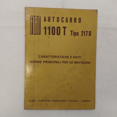 Fiat Caratteristiche e dati, norme per revisioni autocarro 1100T,1963. Macchie