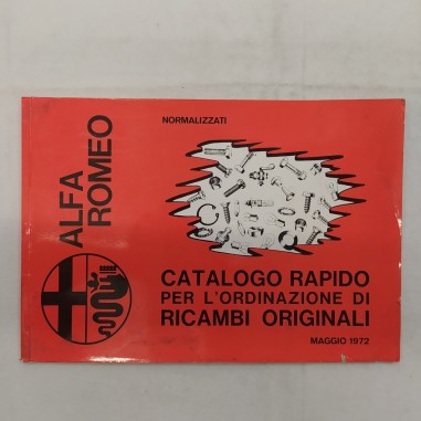 Alfa Romeo Catalogo rapido ricambi originali 1972. Macchie e strappi