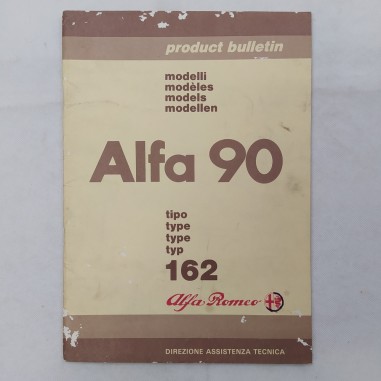 Alfa Romeo vetture Alfa 90 tipo 162 - Product bulletin, 1984. Macchie e strappi