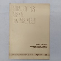 Alfa Romeo 90, 1.8 Arma Carabinieri - Schemi elettrici, '85. Macchie