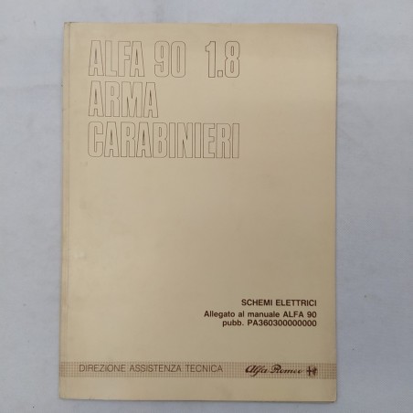 Alfa Romeo 90, 1.8 Arma Carabinieri - Schemi elettrici, '85. Macchie