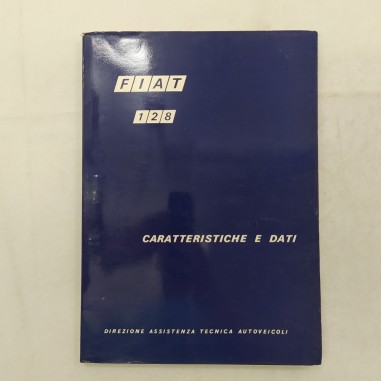 Caratteristiche auto Fiat 128 Cartellina a rilegatura metallica, 1969. Polvere