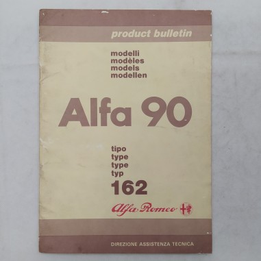 Vetture Alfa Romeo Alfa 90 tipo 162 - Product bulletin, 1984. Macchie e strappi