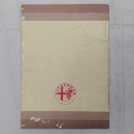Vetture Alfa Romeo Alfa 90 tipo 162 - Product bulletin, 1984. Macchie e strappi